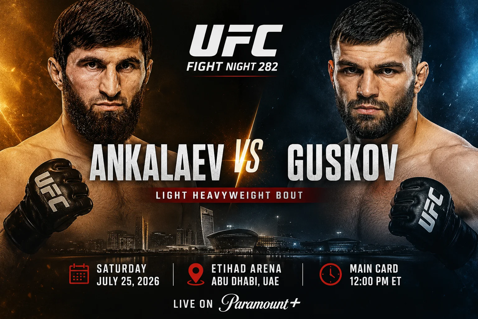 Ankalaev vs. Guskov – Full Fight Card, Date & Preview
